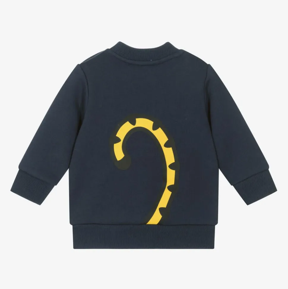 Navy Blue Cotton KOTORA Tiger Sweatshirt
