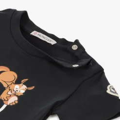 Navy Blue Cotton Squirrel Logo T-Shirt