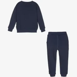 Navy Blue Cotton Tracksuit