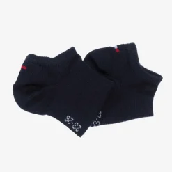 Navy Blue Cotton Trainer Socks (2 Pack)