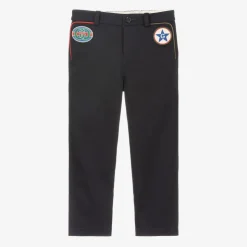 Navy Blue Gabardine Trousers