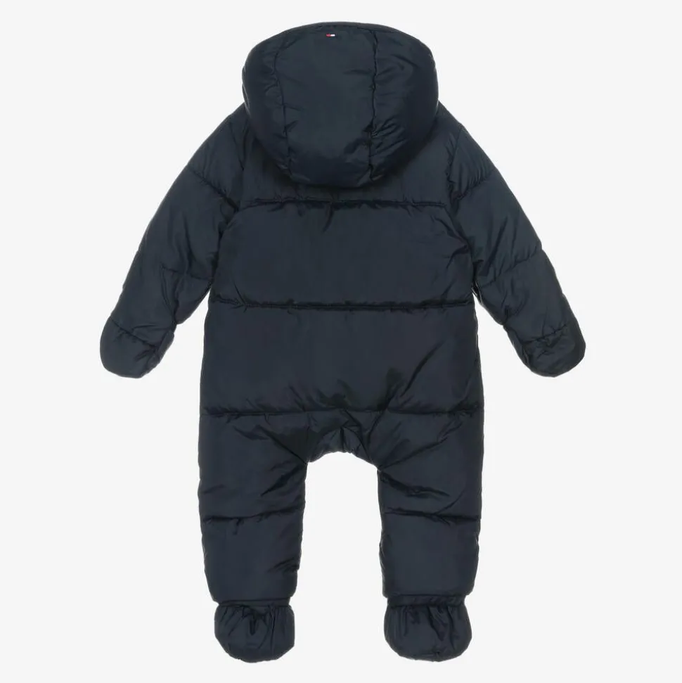Navy Blue Hooded Baby Snowsuit