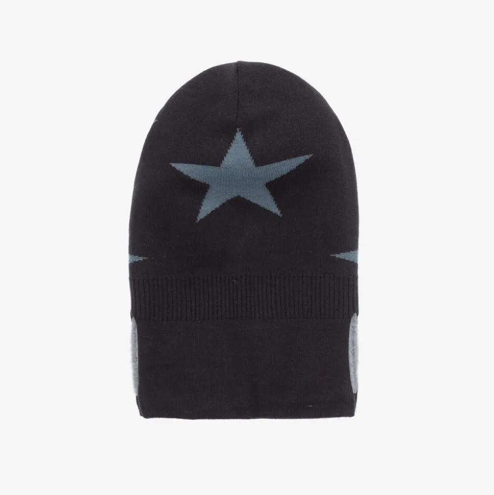 Navy Blue Knitted Star Balaclava