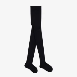 Navy Blue Knitted Wool Tights