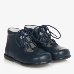 Navy Blue Leather Shoes