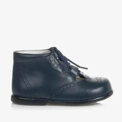 Navy Blue Leather Shoes