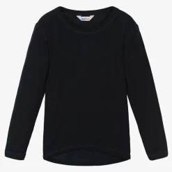 Navy Blue Merino Wool Knitted Top