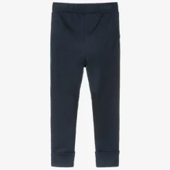 Navy Blue Merino Wool Slim Joggers