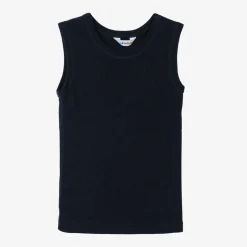 Navy Blue Merino Wool Vest
