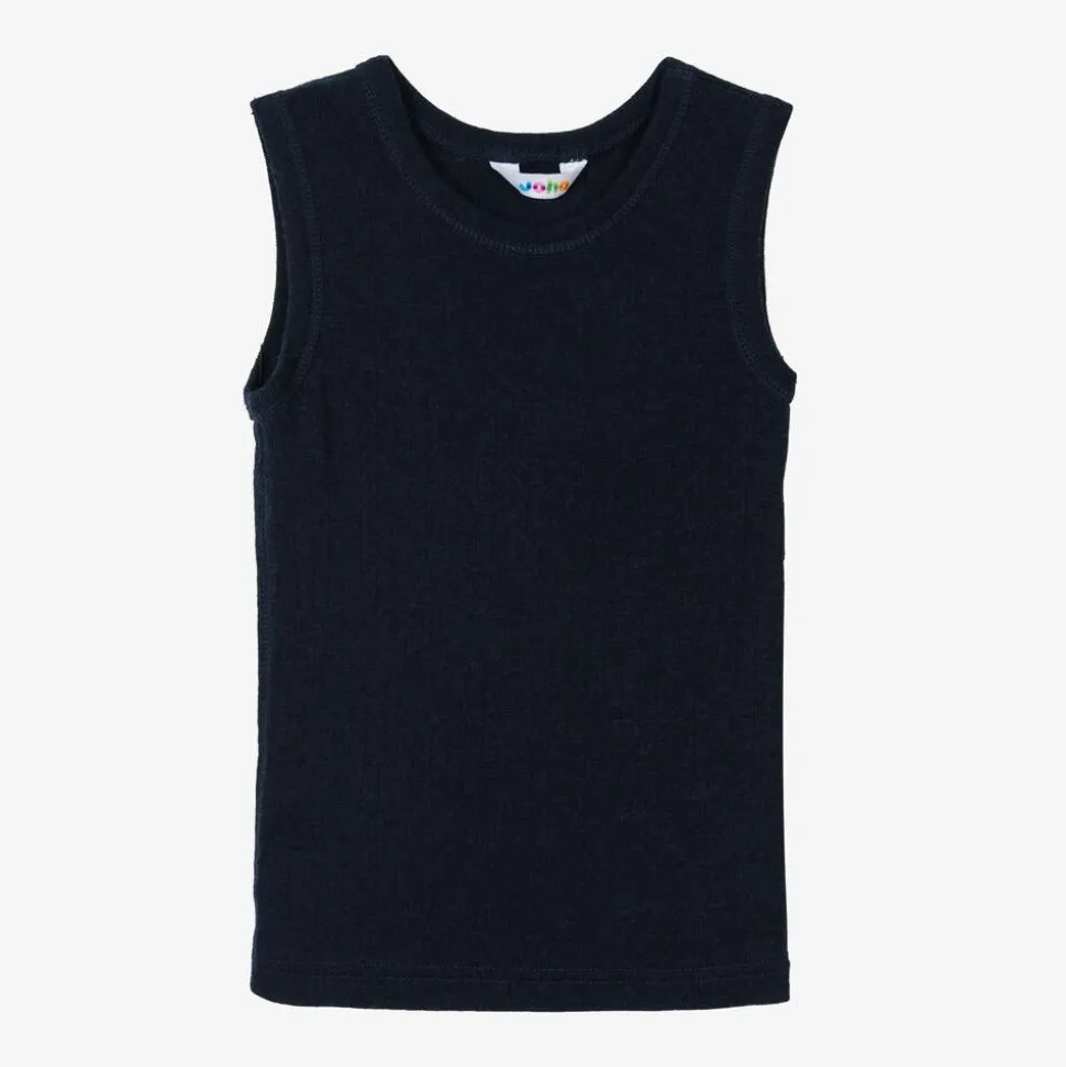 Navy Blue Merino Wool Vest