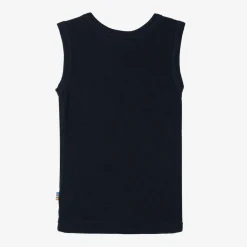 Navy Blue Merino Wool Vest