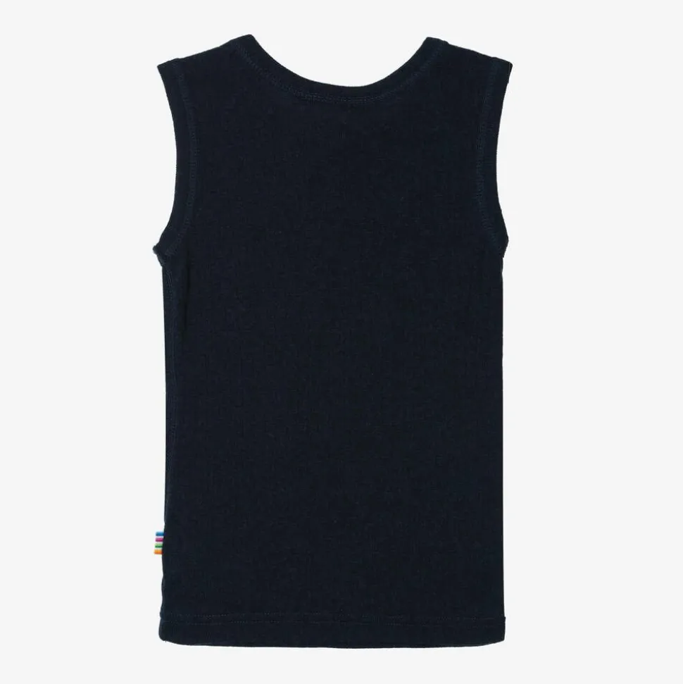 Navy Blue Merino Wool Vest