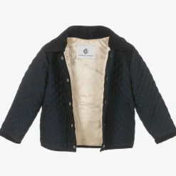 Navy Blue Quilted Jacket