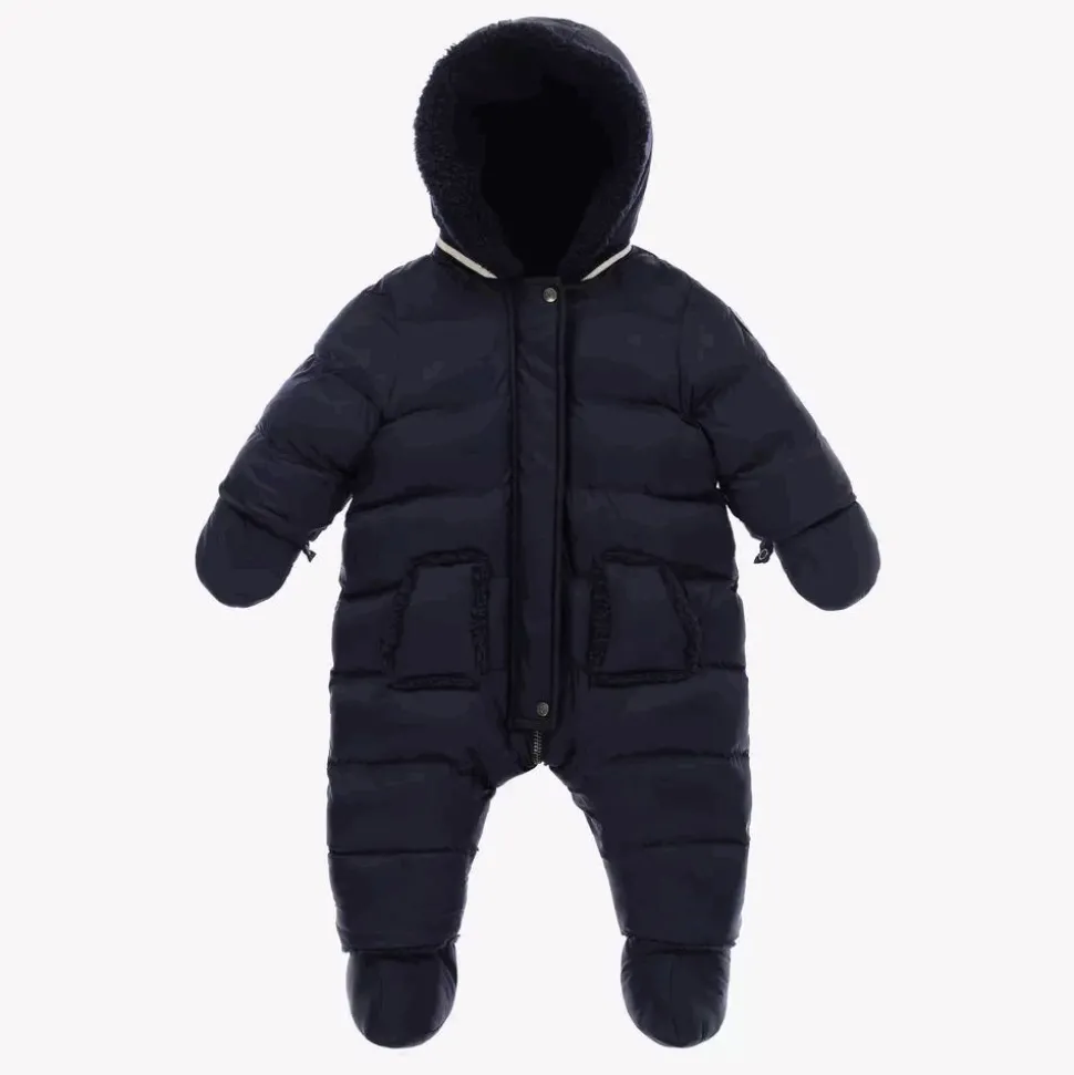 Navy Blue Reversible Baby Snowsuit