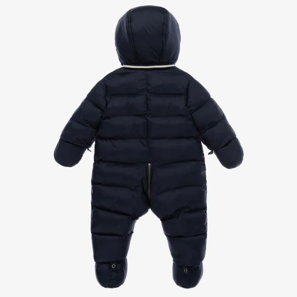 Navy Blue Reversible Baby Snowsuit