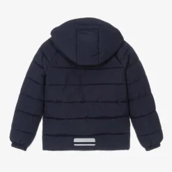 Navy Blue Showerproof Puffer Coat