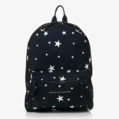Navy Blue Stars Canvas Backpack (38cm)