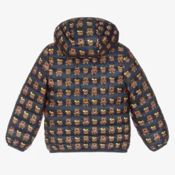 Navy Blue Teddy Bear Puffer Jacket