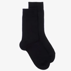 Navy Blue Wool Socks