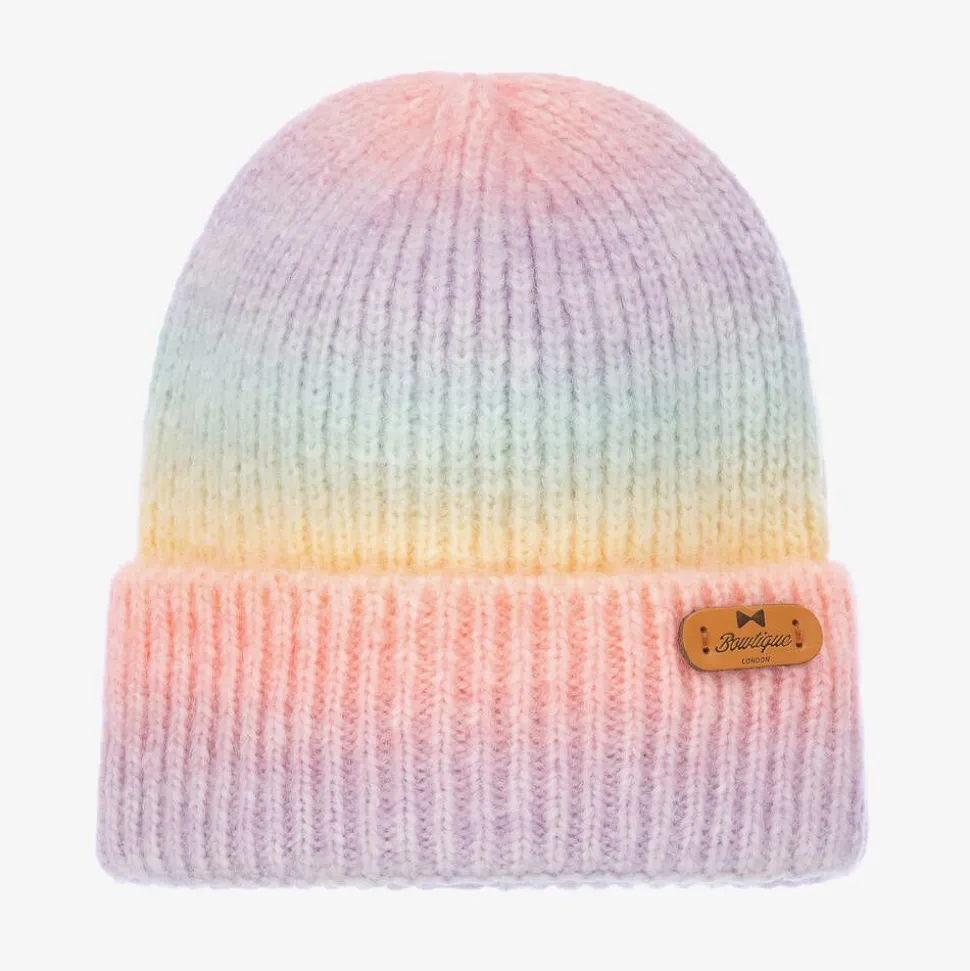 Ombre Rainbow Knit Beanie