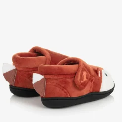 Orange Fox Velcro Slippers