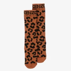 Orange Leopard Print Socks