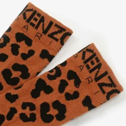 Orange Leopard Print Socks