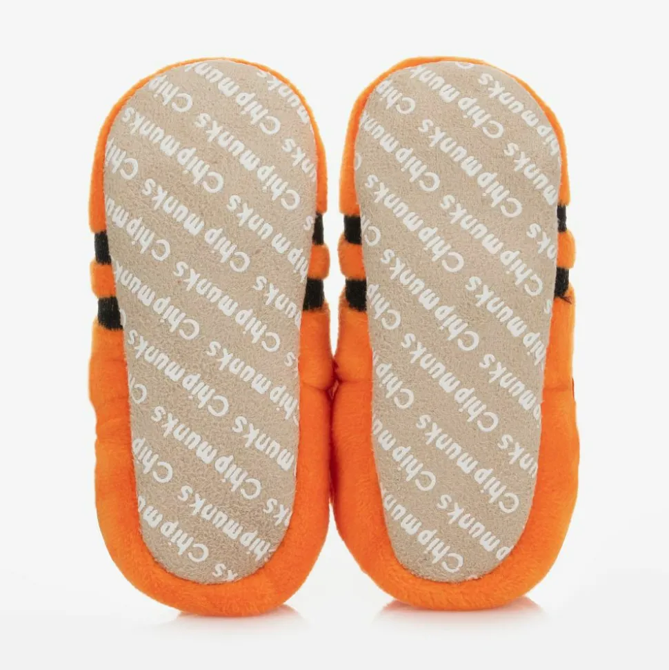 Orange Tiger Baby Slippers