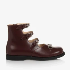 Oxblood Leather Buckle Shoes