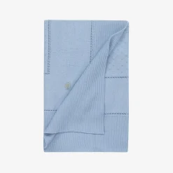 Pale Blue Knitted Blanket (108cm)