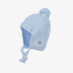 Pale Blue Knitted Pram Coat Set