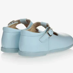 Pale Blue Leather Shoes