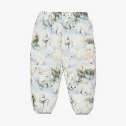 Pale Blue Snowy Bears Padded Trousers