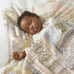 Pale Pink Organic Cotton Swaddle & Bib Set