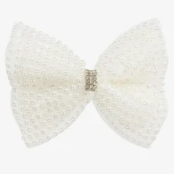 Pearl Bow Hair Clip (9cm)