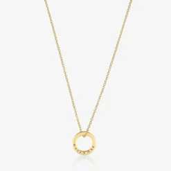 Personalised Gold Plated Disc Necklace (47cm)