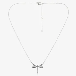 Personalised Silver Plated Dragonfly Necklace (46cm)