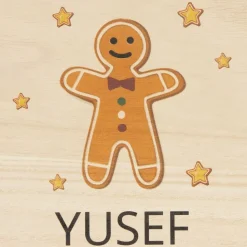 Personalised Wooden Gingerbread Man Box (24cm)