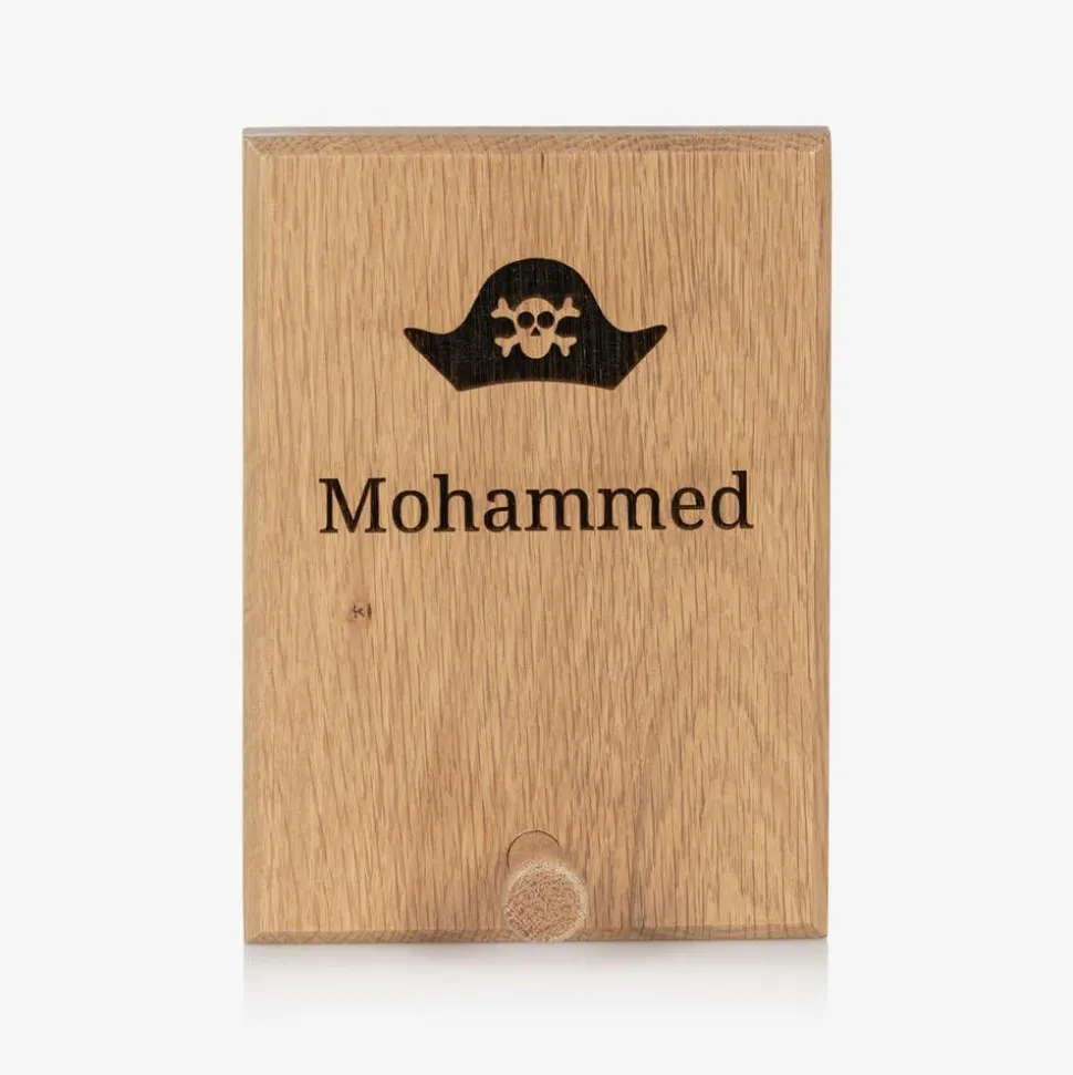 Personalised Wooden Pirate Hat Peg Hook (18cm)