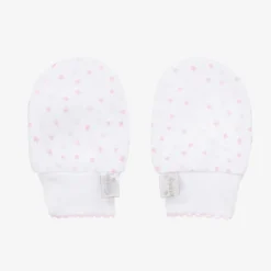 Pink & White Baby Sheep Scratch Mittens