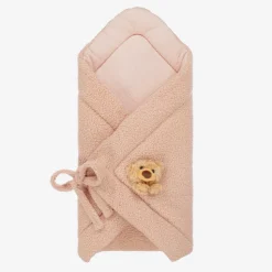 Pink Bouclé Fleece Bear Nest (64cm)