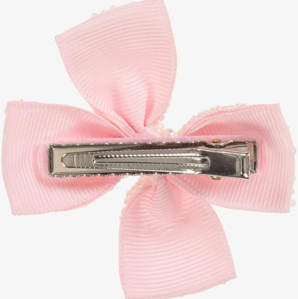 Pink Bow Hair Clip (7cm)