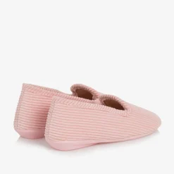 Pink Corduroy Slippers