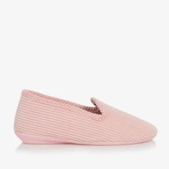 Pink Corduroy Slippers