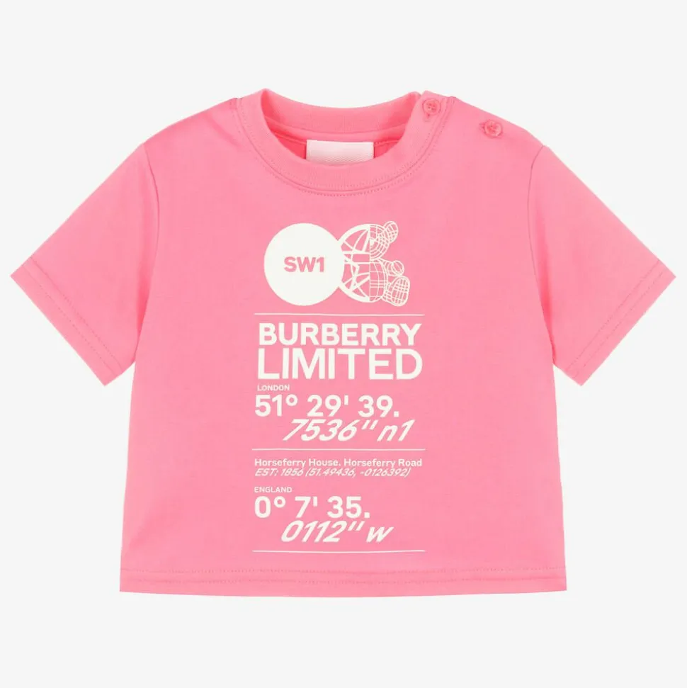 Pink Cotton Baby Logo T-Shirt