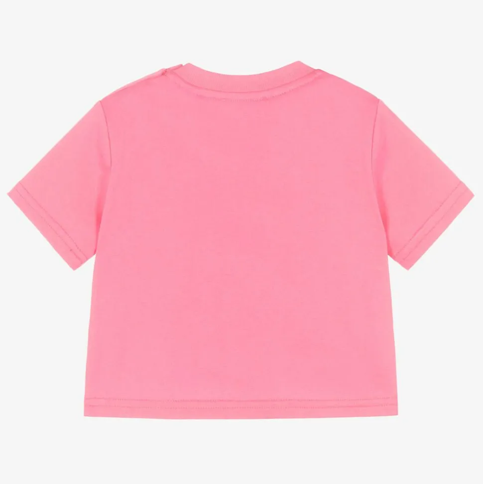 Pink Cotton Baby Logo T-Shirt