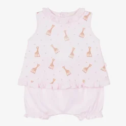 Pink Cotton Baby Shorts Set