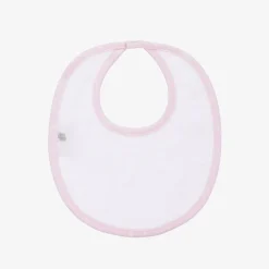 Pink Cotton Crescent Moonlight Baby Bib