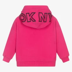 Pink Cotton Embroidered Hoodie