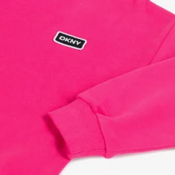 Pink Cotton Embroidered Hoodie
